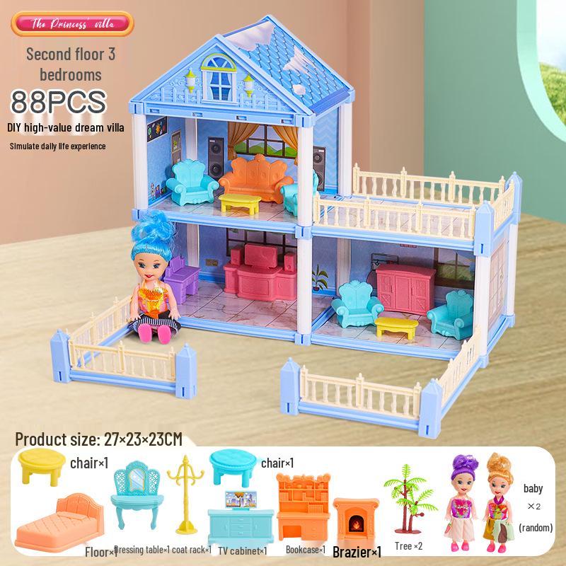 Princess Dream Castle Dollhouse DIY Set for Kids - Perfect Role-Playing Gift for Girls