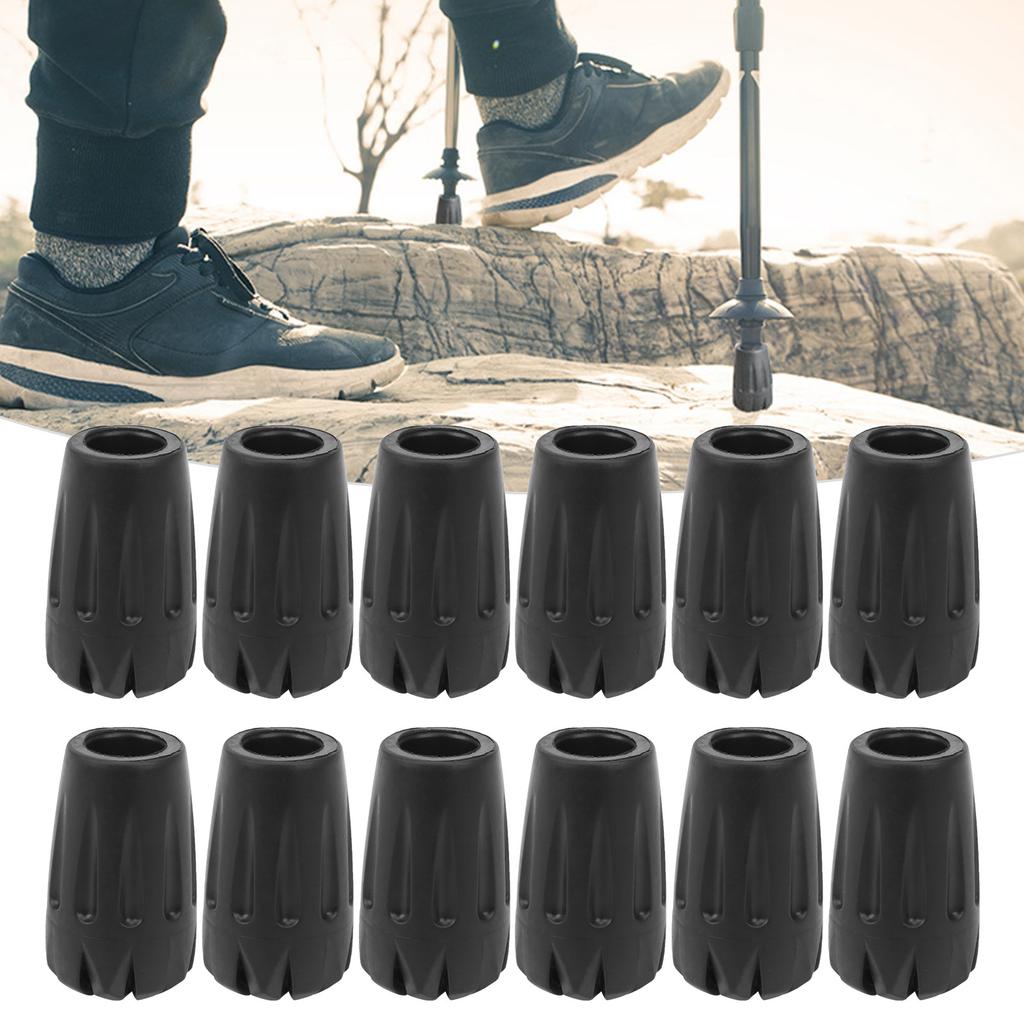 24Pcs Walking Pole Gummi Tipps Trekking Wandern Stick Fuß Protektoren Kopf Abdeckung Ersatz
