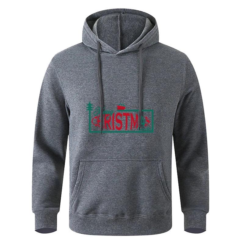 Long Sleeve Hooded Sweatshirt Gray Black Autumn Teens Sportswear Hoodie
