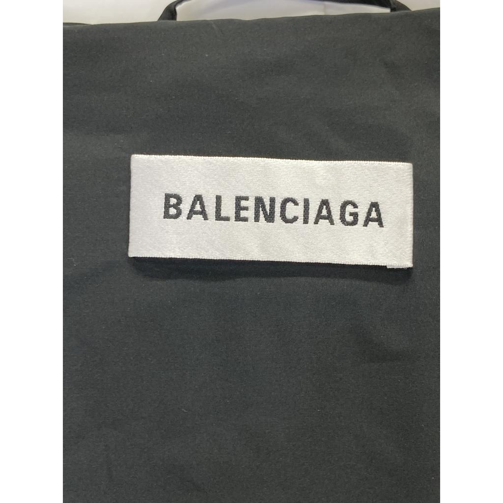 Balenciaga Black 518184 Back Logo Opera Raincoat Coat 34 blackUsed