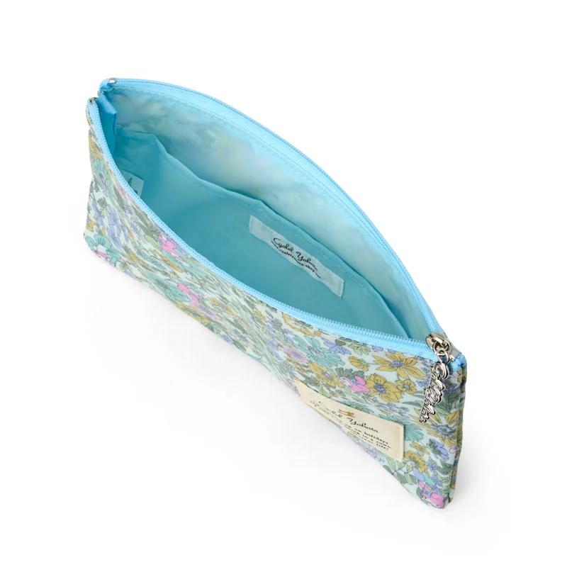 Sanrio My Melody Liberty Fabrics Flat Pouch Blue (Flower) NEW
