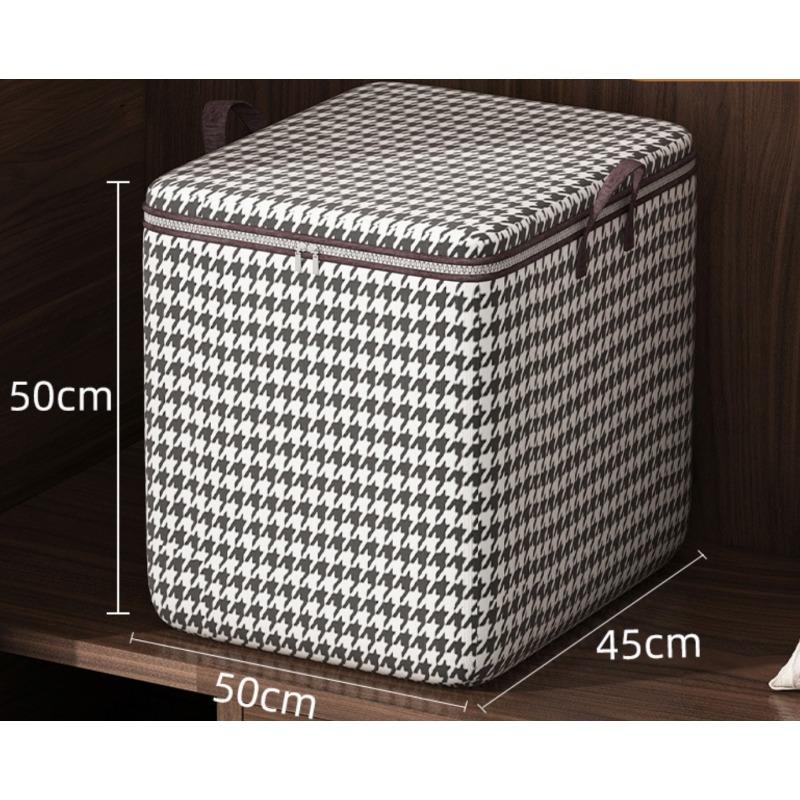 Houndstooth Storage Boxes, Clothes Blanket Storage Bags, Storage Containers With Handles, Closet Organizers