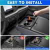 Console Organizer Tray Cup Holder Fits for -2025 Ford F150 & -2026 F250 F350 F450 F550 40/20/40 Jump Seat Center Console Storage Cup Holder Ert for