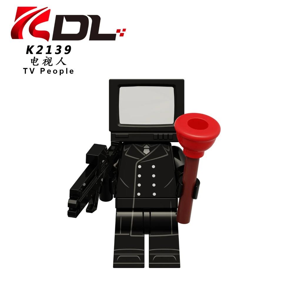 Skibidi Toilet MOC Abstract Robot Building Blocks Compatible With LEGO Monitor TV Man Delicate Figures Mini Model Bricks Toys