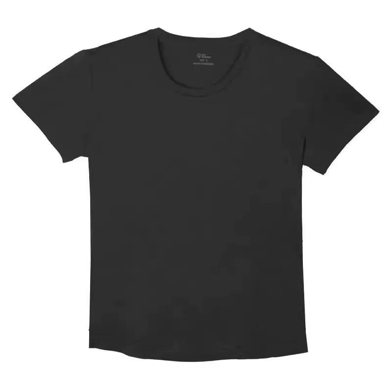 Women's Gray Shell Merino Wool Quick-Dry Hiking T-Shirt - Summer Outdoor Short Sleeve