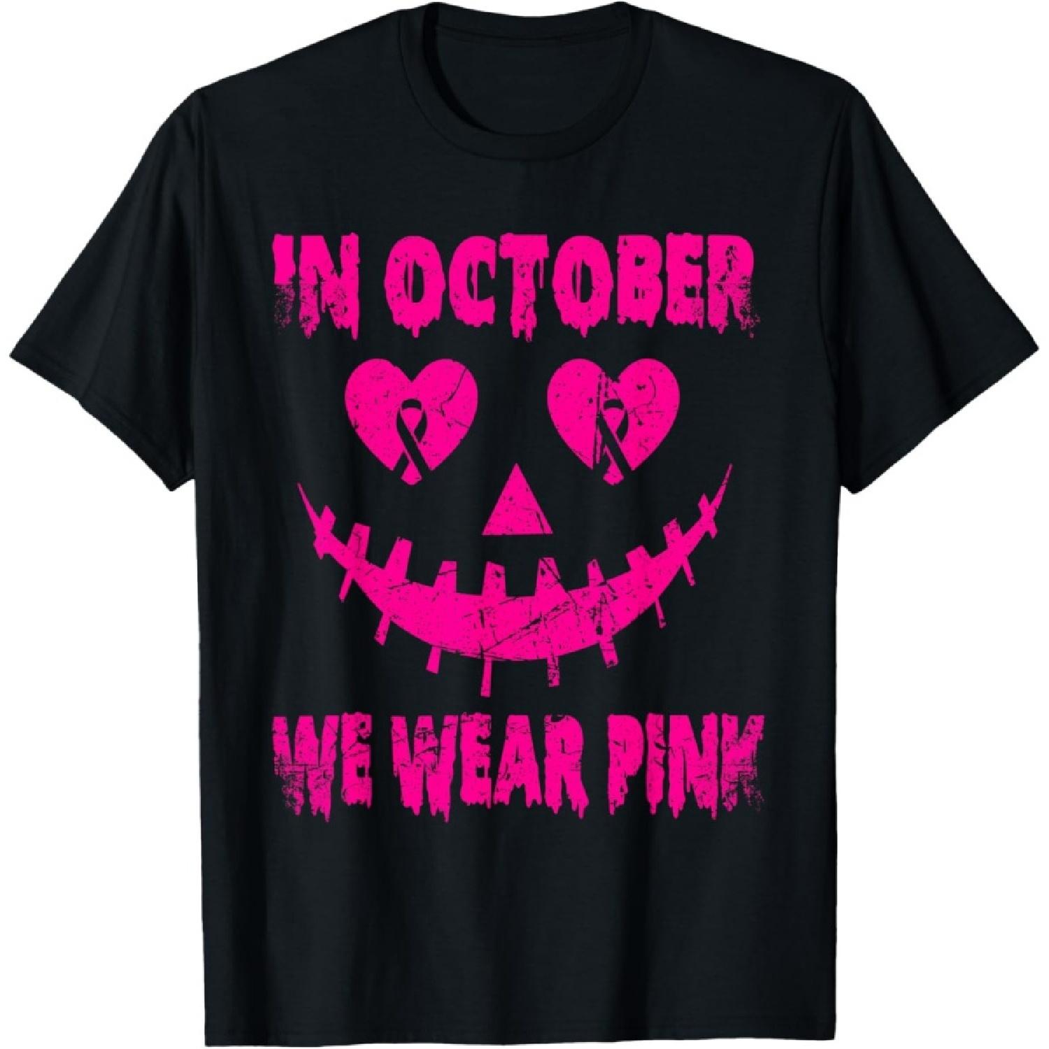

Cancer Fighters Assemble Get Your Pink Jackolantern Tee T-Shirt XXXXXL чорний