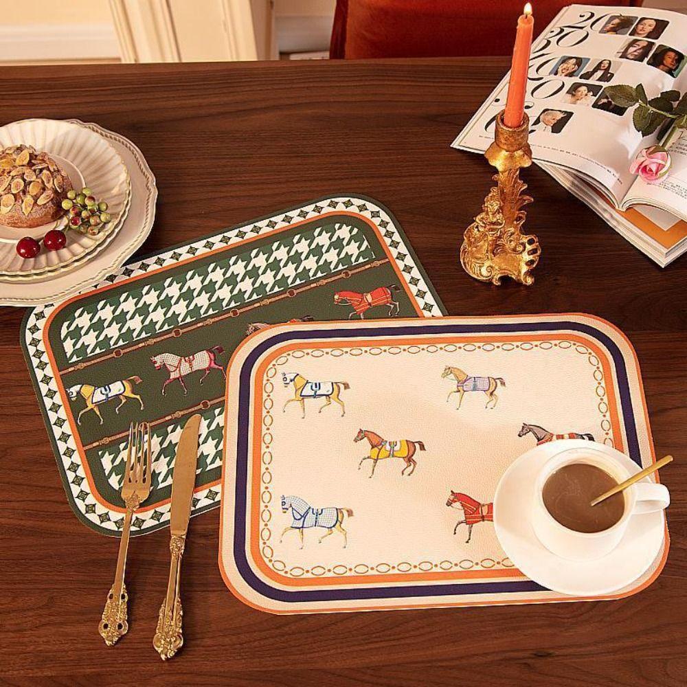 

Waterproof Tableware Mat PVC Countertop Mat Home Decoration Dish Drying Mat Dining Table