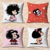 Cute MMafaldasS Various Sizes Square Pillow Case For Car Home Bedchamber Decor Custom Valentine Gift