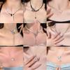 Korean Style Pearl Butterfly Necklace Women Luxury Lightweight Versatile Sweater Chain Jewelry