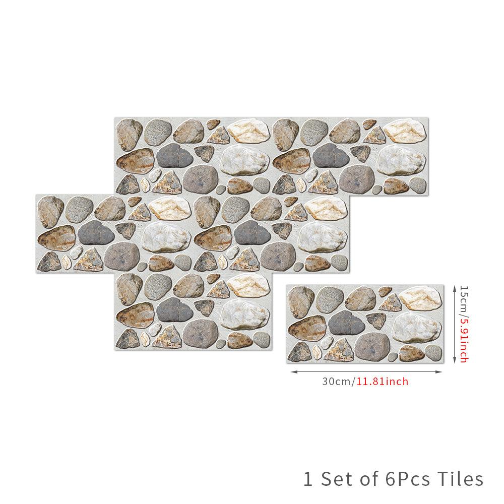 Simulated Cobblestone Retro Matte Wall Sticker Wall Decoration Refurbished Wallpaper Self-Adhesive Kitchen Oil-Proof Sticker