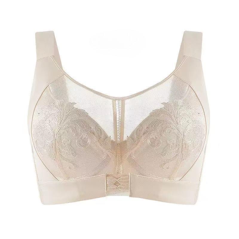 Anti-sagging Thin Breathable Underwear Adjustable Breast Control Push-up Large Size Bra
