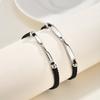 Vnox Stainless Steel Mobius Couple Bracelet, Adjustable Braided Rope Unisex Handmade Anniversary Jewelry Gift for Men Women