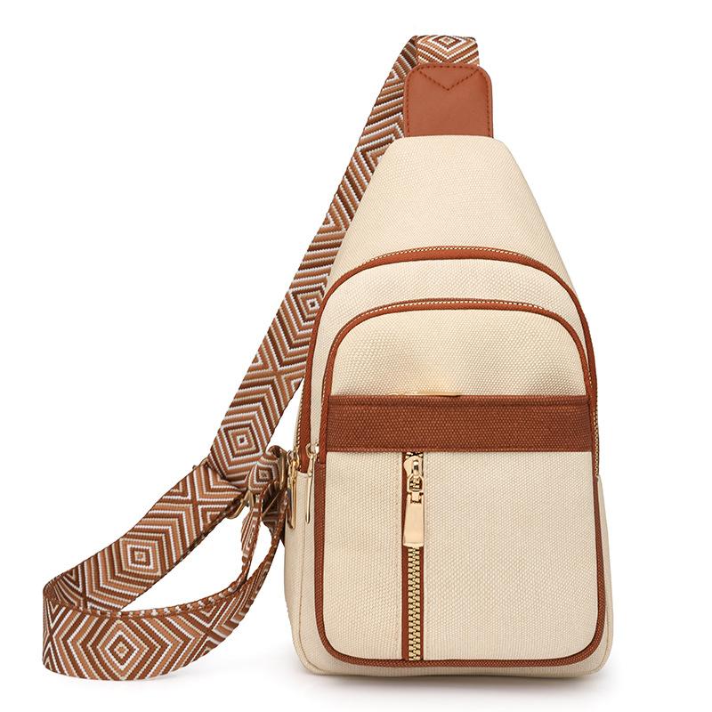 Stylish Chest Bag with Retro Women's Shoulder Bag Casual Travel Crossbody Backpack