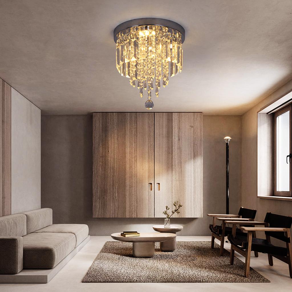 German Warehouse Contemporary LED Ceiling Lamp with Crystal Simple Indoor Illumination