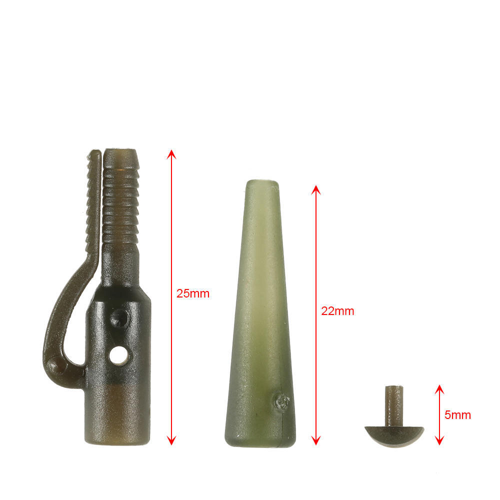 20 Sets Safety with Pins Tail Rubber Tubes Carp Fishing Tackle 20 Sets Safety with Pins Tail Rubber Tubes Carp Fishing Tackle
