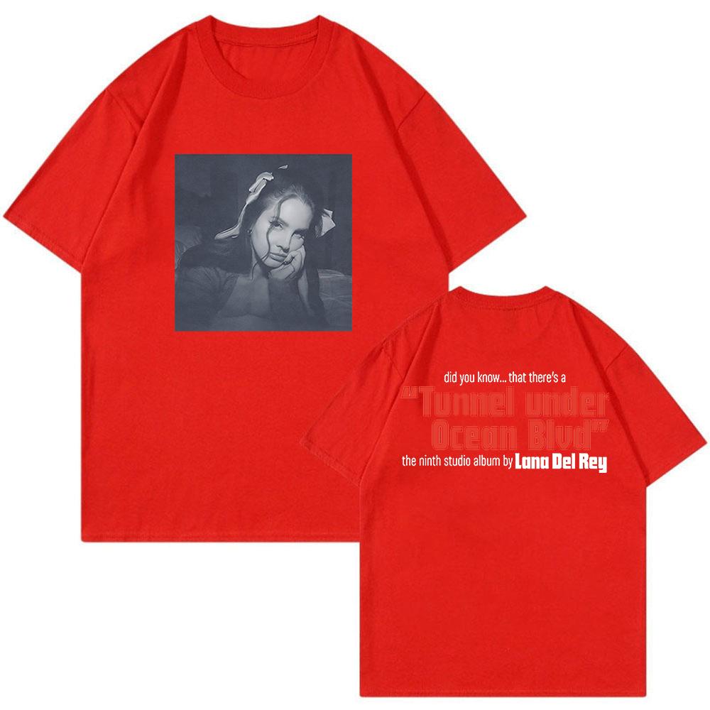 

Lana Del Rey Tshirt Tunnel Under Ocean Blvd Merch Crewneck Short Sleeve Tee Unisex Womens Tshirt 2023 New Fashion Clothes S