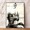 Anime One Piece Zoro Poster Stampa HD a Inchiostro Pittura su Tela Arte Murale Adatto per Caffetteria Decorazione Parete Casa Quadro Regalo