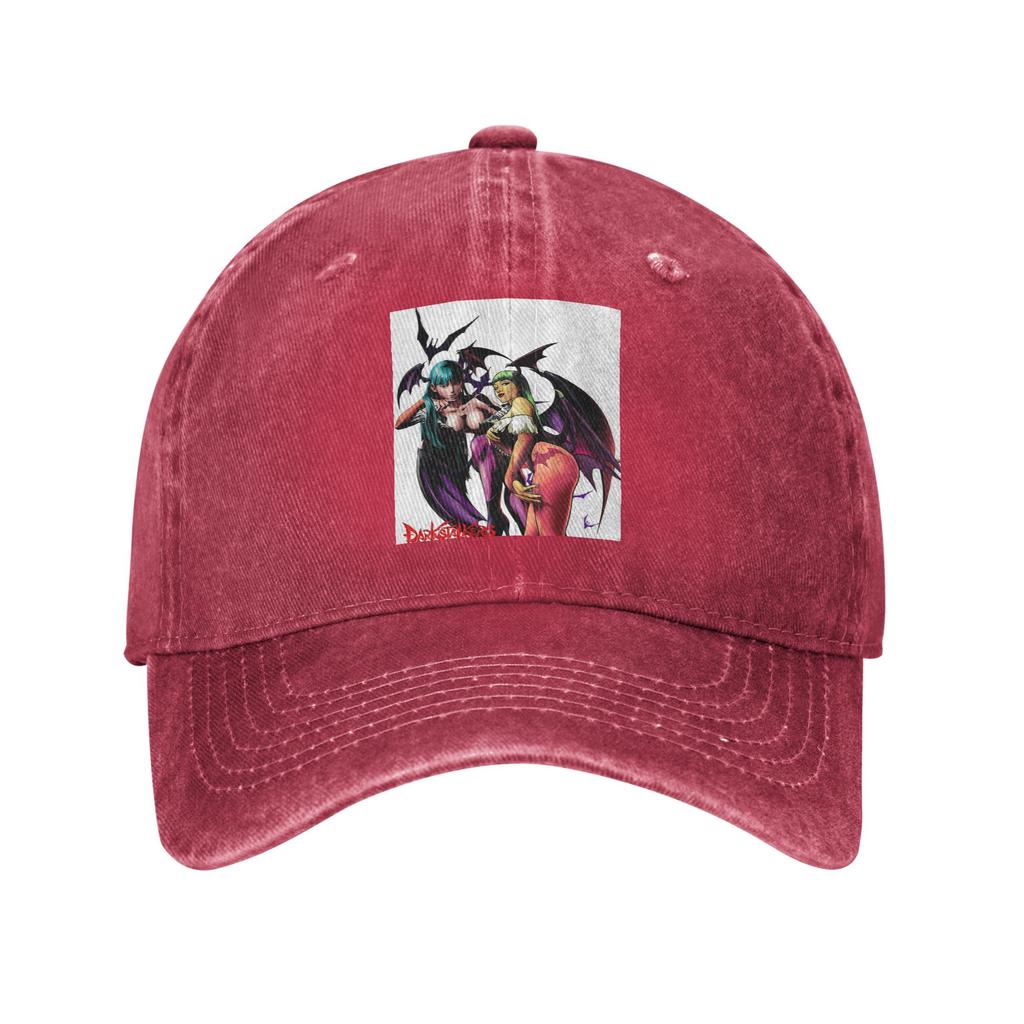 Morrigan Darkstalkers Denim Fabric Cap Casual Baseball Caps Adjustable Hat Summer Unisex Baseball Hats