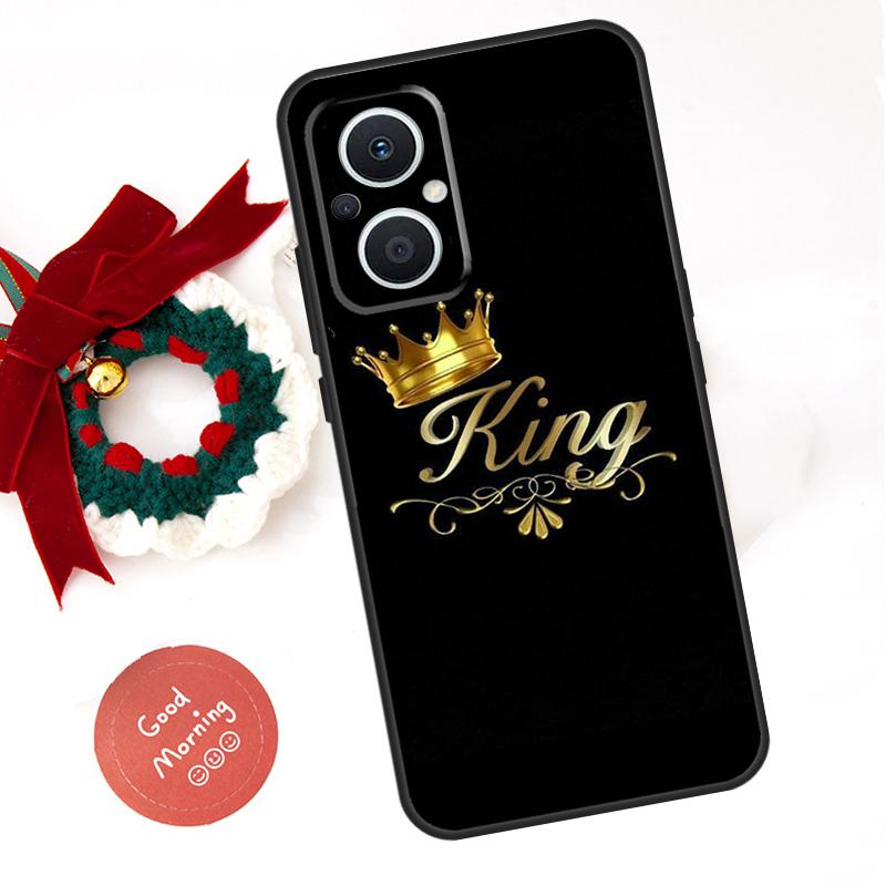 King Queen Couple Lovers Funda For OPPO Reno 13 F 14 10 11 12 Pro 12F 11F 14F 7 8 Lite OPPO Find X9 X8 X6 X5 Pro Case