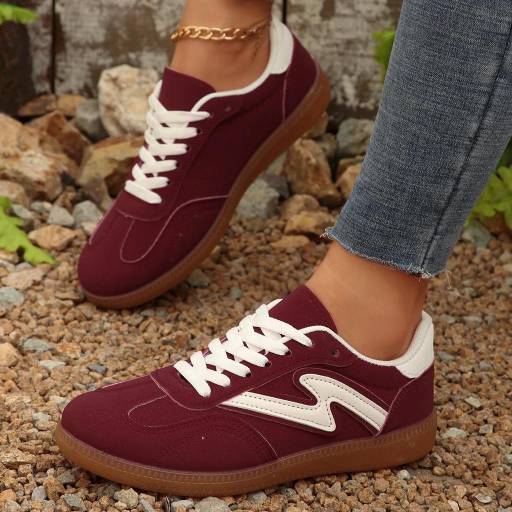 Fashion Women's Casual Shoes Lace Sobriety New Fashion Lightweight Casual Outdoor Walking Shoes Sneakers Anti-slip Flat Women's Shoes