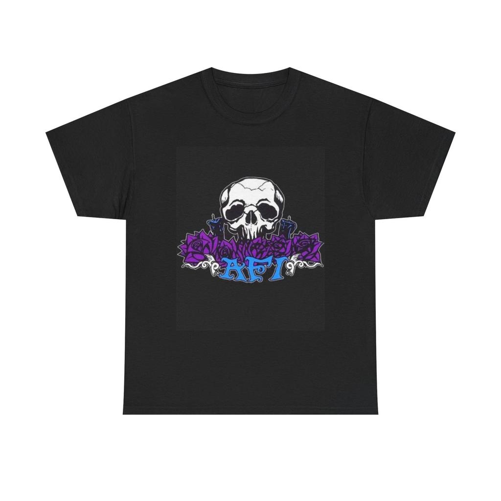 AFI Tshirt Punk Rock Emo Skull Graphic Unisex Heavy Cotton Tee Tour Merch Roses