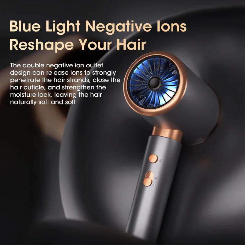 High Speed Hair Dryer 2400W Powerful Hair Dryer with Low Noise High Wind Speed Negative Ion Temperature Control for Hair Care