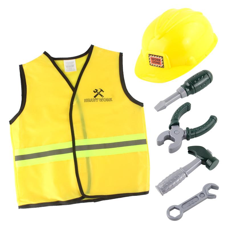 Children'S Party Experience Role-Playing Clothing Set Cosplay Fire Engineer Three-In-One Clothing Export