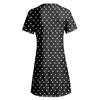 Women's Fashion Print Loose Casual Short-Sleeved Round Neck Pocket Dress