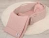 Baby bedding with filling, duvet and Teddy bear shaped pillow - 2-piece set - dusty pink