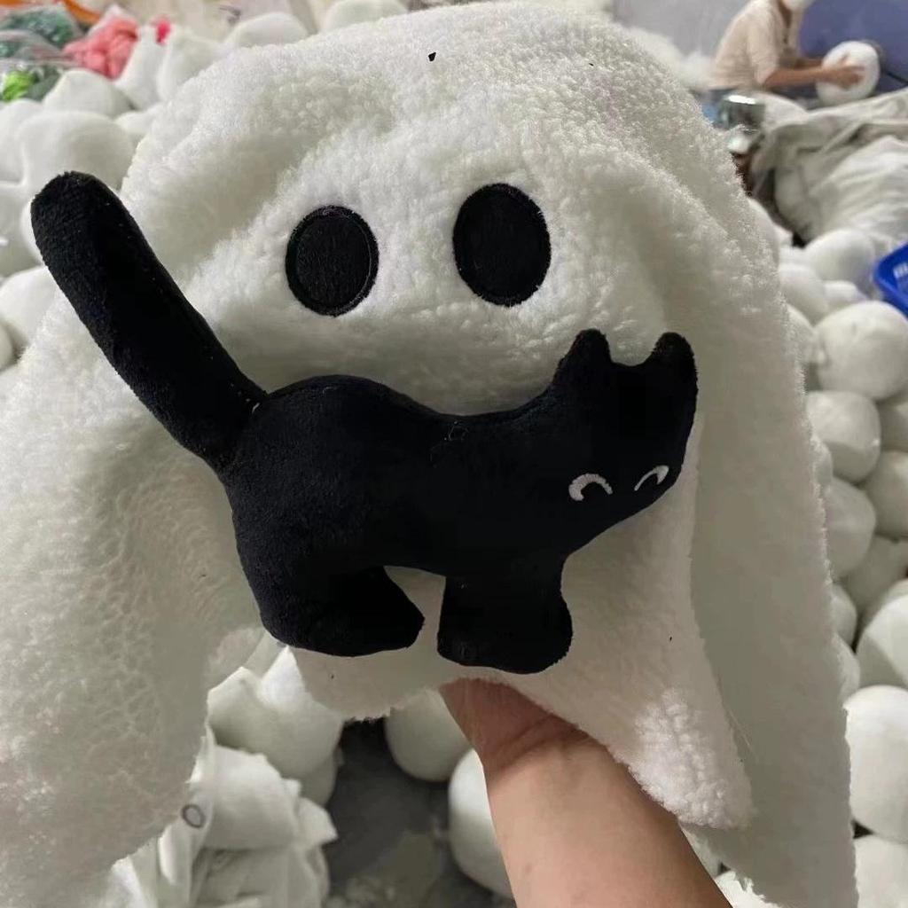 Halloween Ghost Plush Doll: Gus the Ghost with Pumpkin Pillow