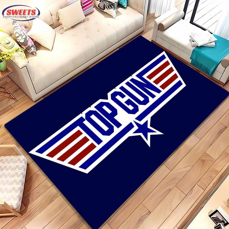 Classic Movie Carpet Top Gun Tom Cruise Rug for Home Living Room Bedroom Sofa Doormat Decor,kid Area Rug Non-slip Floor Mat Gift