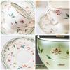 Flower Pattern Bone China Coffee Cup & Saucer Set - Perfect for Afternoon Tea, Weddings, Housewarming Gifts