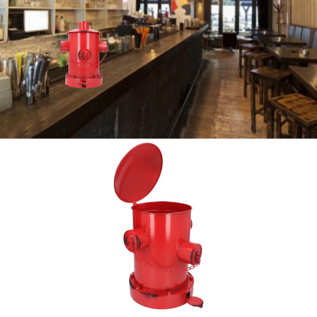 Hydrant Trash Can Decorative Retro Industrial Indoor Outdoor Iron Waste Bins with Bucket for Garden Home Kitchen