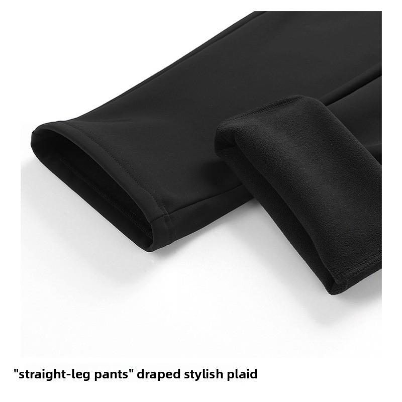 Men's new three-proof black technology autumn and winter casual pants men's large size loose sports trousers warm and piled thickened trousers