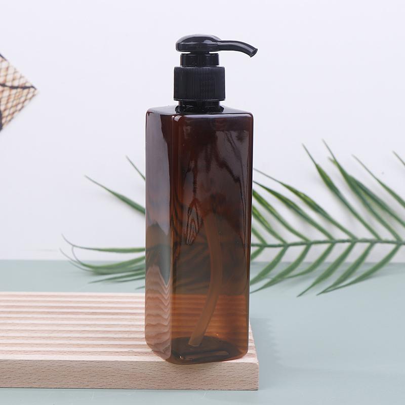 250Ml Square Hand Pump Soap Liquid Dispenser Shampoo Conditioner Bodysoap Gel Pump Bottle Bathroom Empty Lotion Container