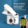 60X Zoom Phone Microscope, Universal Clip-On Mobile Phone Magnifier Portable Hd Magnifying Lens For Coin Jewelry Skin Inspection Set