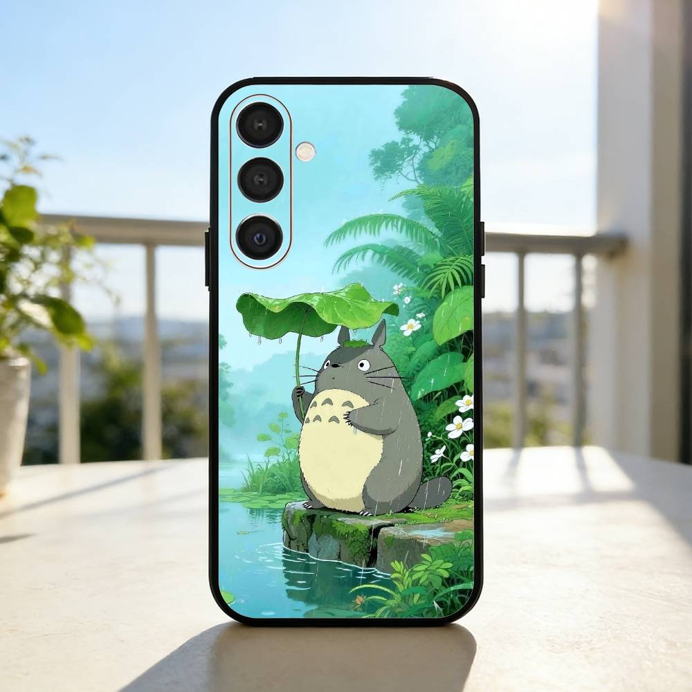 Roztomilý Můj soused Totoro Pouzdro na telefon Pro Samsung A73,A21s,A22,A31,A32,A52,A53,A71,A80,Měkký černý kryt