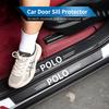 WET1 Leather Car Door Plate Threshold Protector Strip Sticker For VW Polo CC Bora Golf Jetta Lavida Lamando Magotan Passat GTI