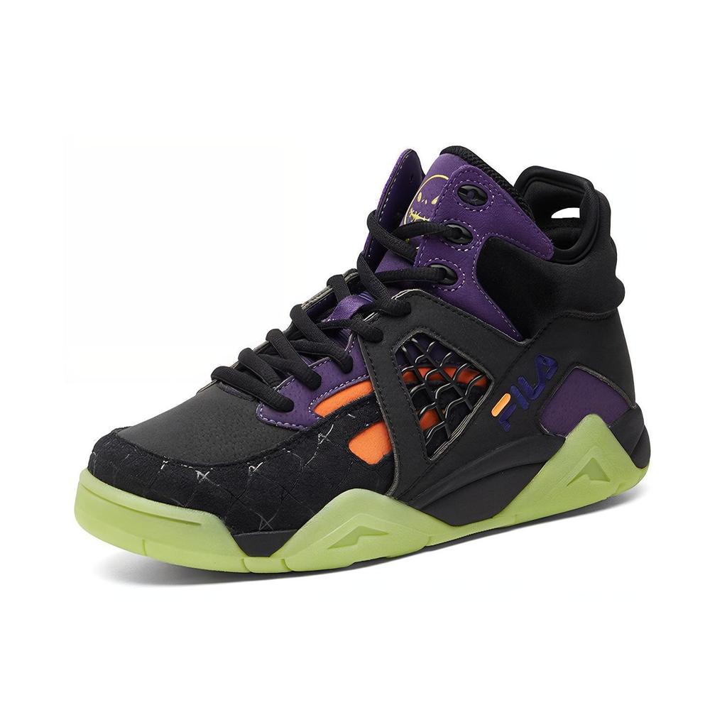 Fila Fusion Scarpe da basket alte a stivaletto retrò comode e versatili Cage da donna Sneaker Nero Viola T12W041205FBC