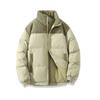 Cotton Jacket Versatile Cotton Coat Men's Corduroy Cotton Coat with Stand Collar Patchwork Design Pockets Thickened for Winter
