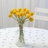 Simulierte Blume 9-Kopf-Bündel Goldene Kugel Löwenzahn Tischtennis-Strauß Hotel Weiches Dekorationsmaterial DIY Blumenarrangement