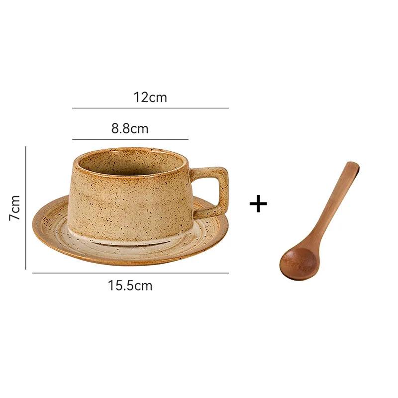 Japanese Retro Ceramic Mug Set Hand-painted Pattern Coffee Office Beverage Cup Milk Household Tea Cups Water