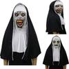 Terrifying The Nun Horror Mask Valak Scary Full Face Design With Headscarf