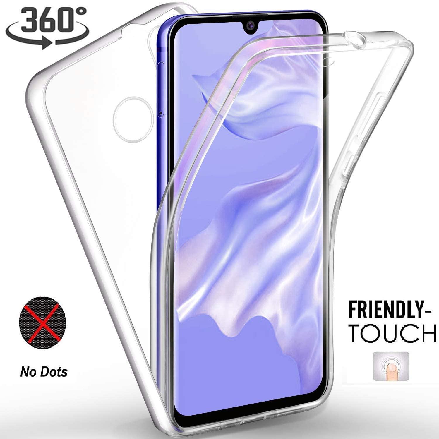 Чехол-бампер 360 градусов для Huawei P40 Lite E P30 Pro P20 Honor 20 Lite 20S 10 Lite Honor 9C 9S Силиконовый ТПУ Двойной прозрачный P40 чистый