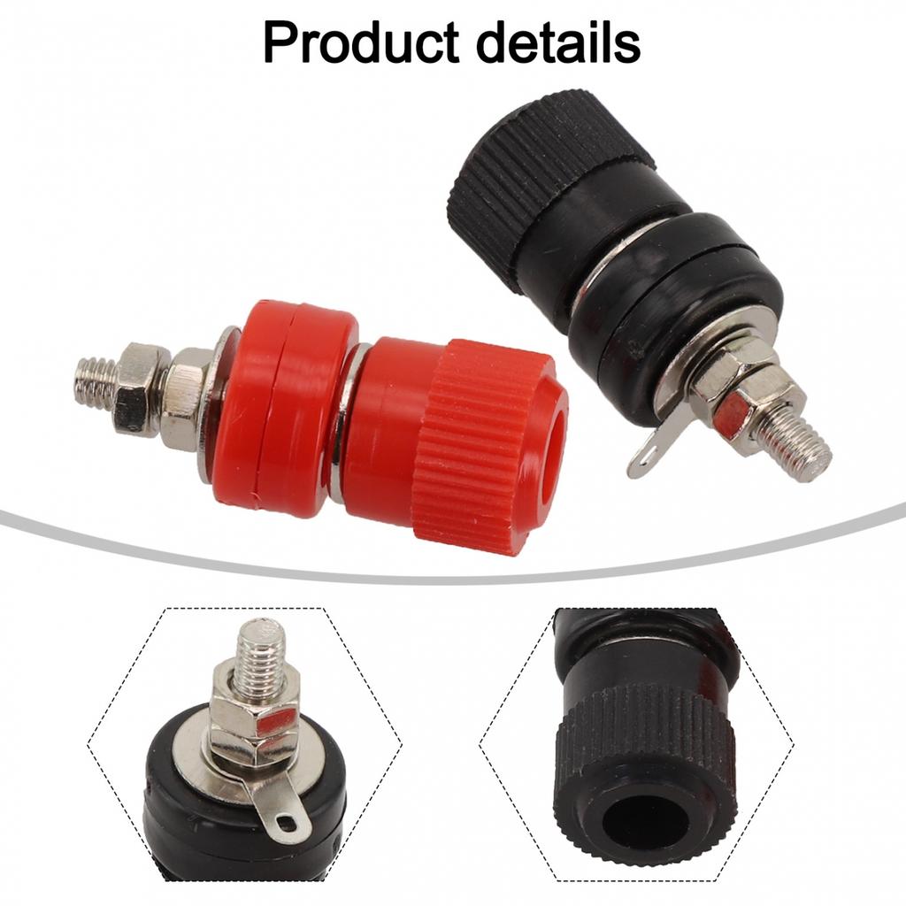 1Pair Red and Black Terminal Binding Post Connector Reliable Construction