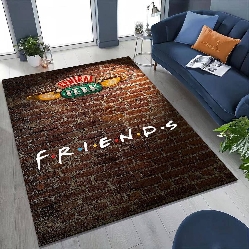 Klassisches Friends Central Perk Schild TV-Teppich für Schlafzimmer Wohnzimmer Sofa Zuhause Fußabtreter Dekor, Große rutschfeste Spielmatte für Kinder