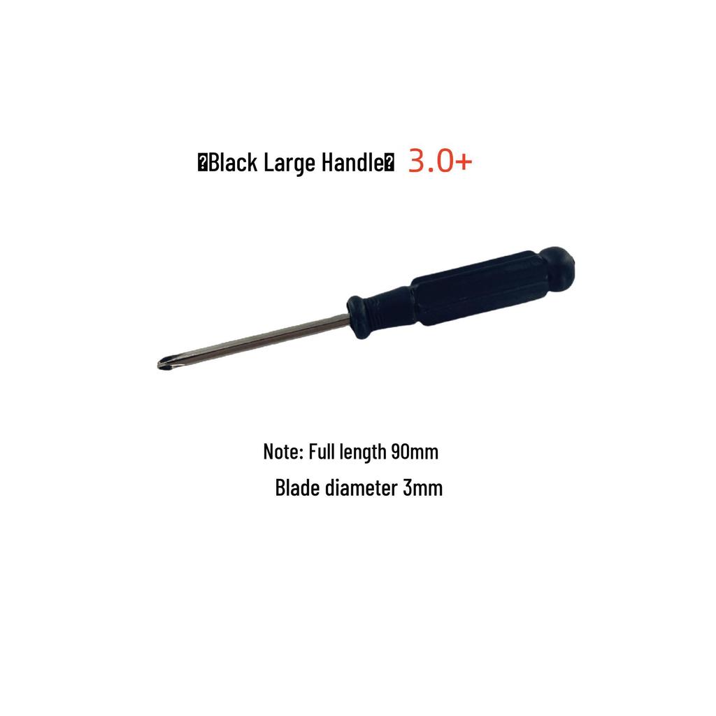 Black Handle Phillips/Slotted Screwdriver Set (2.0-5.0mm) for Toy and Small Appliance Repair