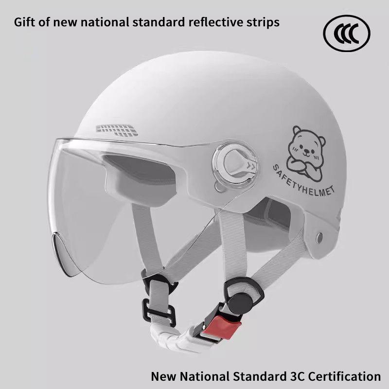 1 Pezzo Certificato 3C Casco Semimoto Elettrica per Adulti Uomo e Donna con Occhiali Casco di Sicurezza per Bicicletta
