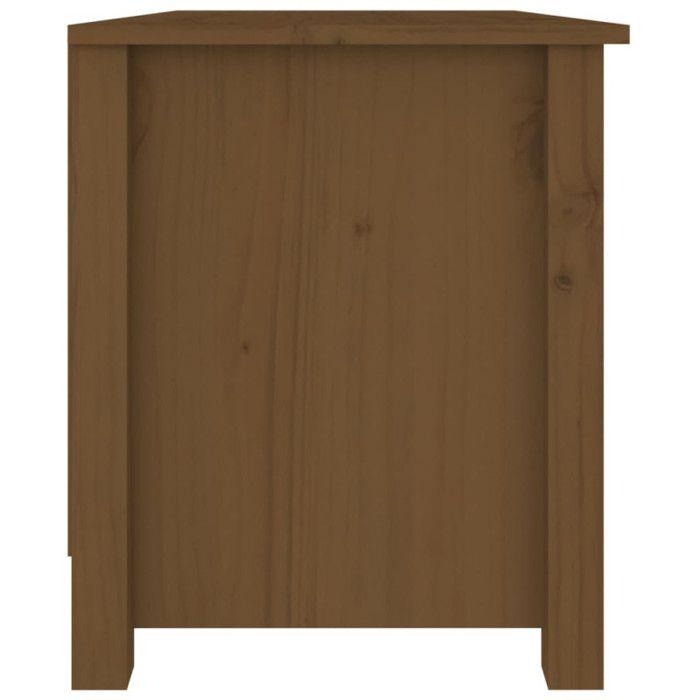 VidaXL Shoe Cabinet Honey Brown 70x38x45.5 Cm Solid Pine 813772