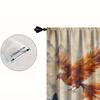 Set Of 2 Elegant Phoenix Print Curtains Traditional Chinese Ink Painting Style Warm Reds Goldens Delicate Curtain Room Darkening Made Polyester